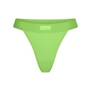 {SKIMS} COTTON RIB THONG [NEON GREEN]